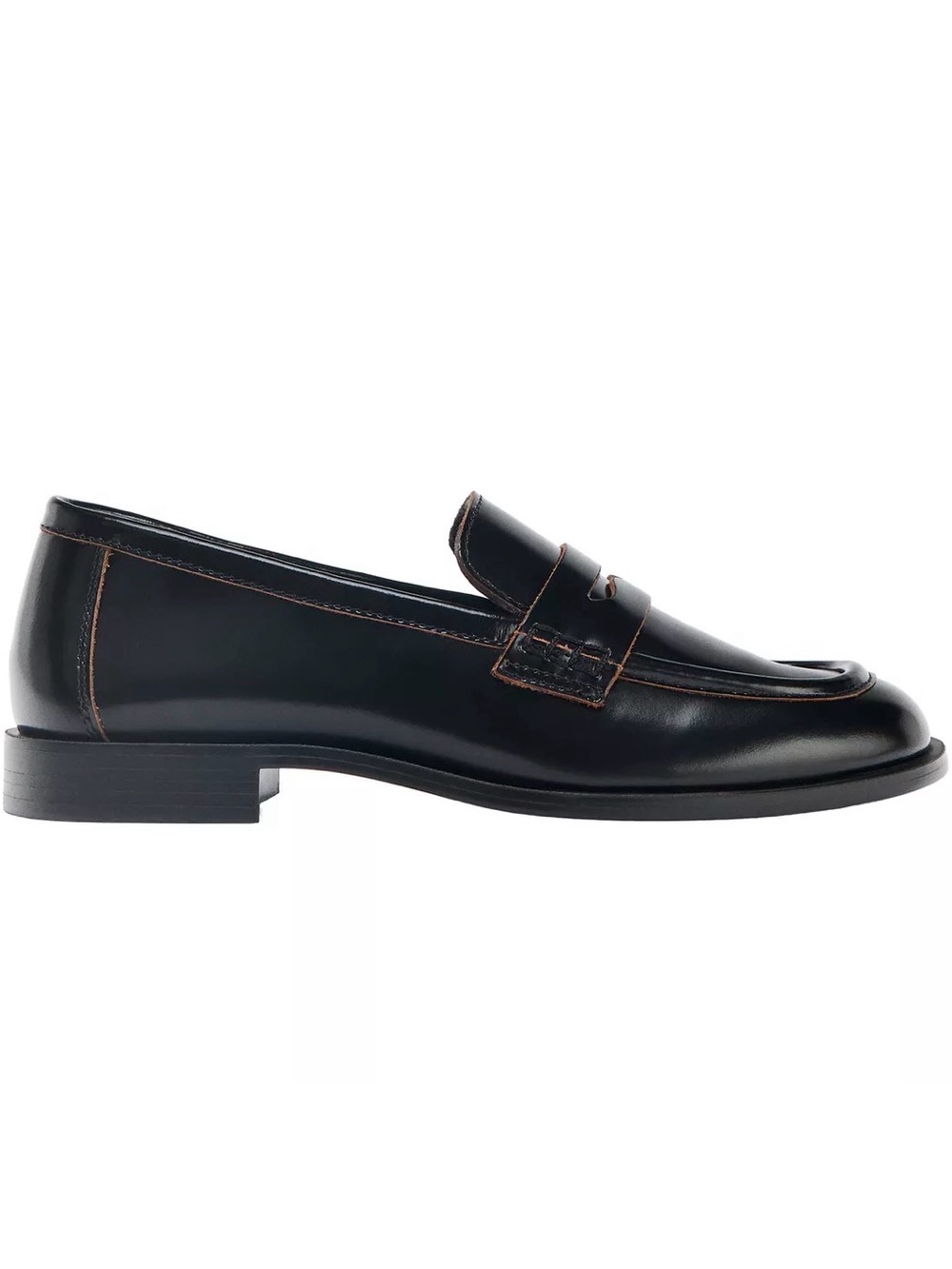 Zara Contrasting Leather Loafers NWT